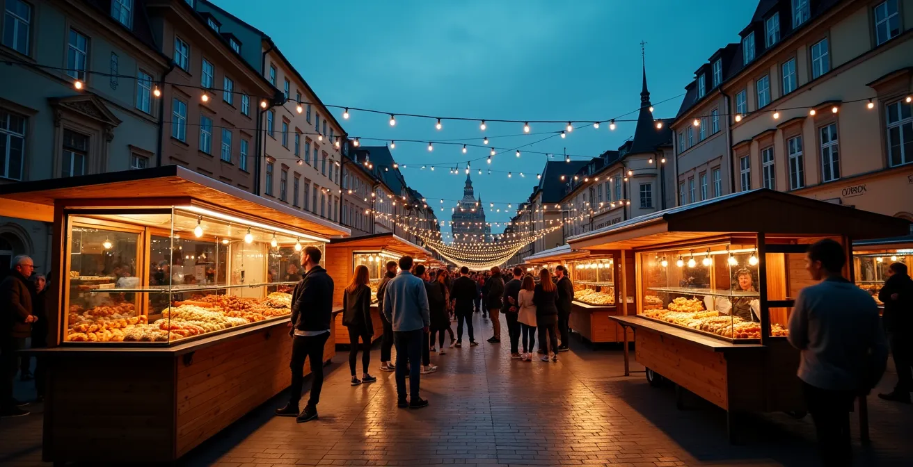Street-Food-Festival mit Fusion-Küche und traditionellen Elementen