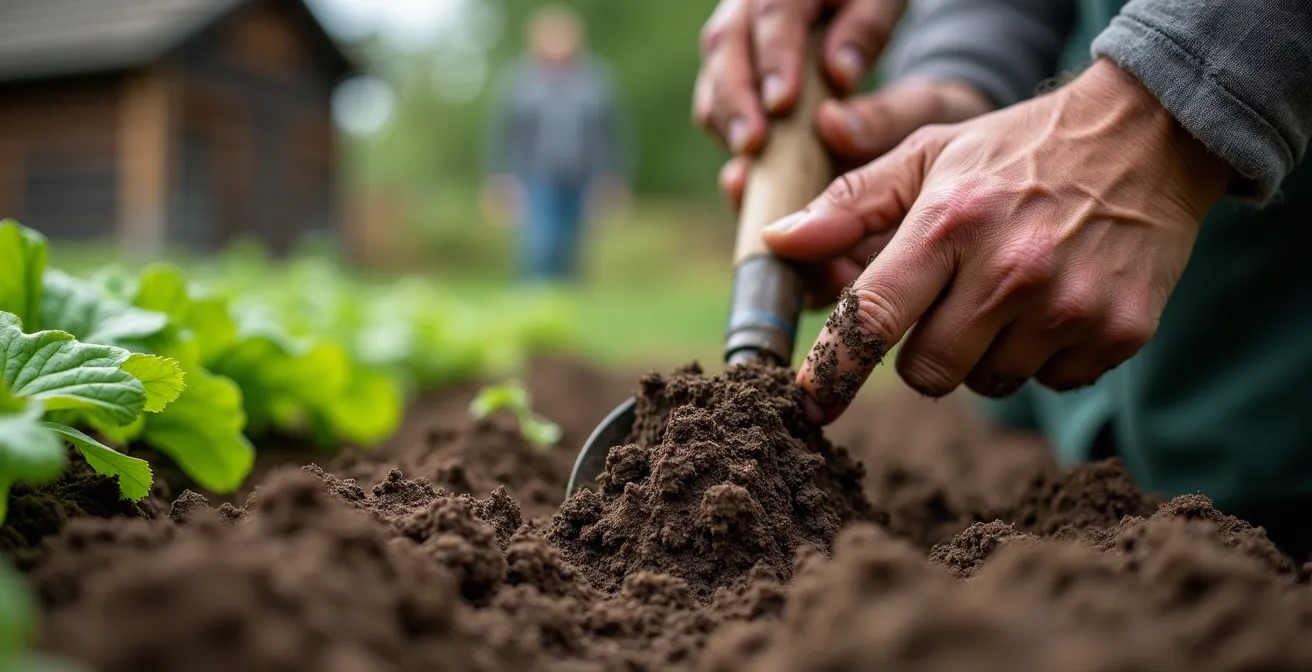 Lebendige Szene in einem deutschen Schrebergarten mit Vereinsleben