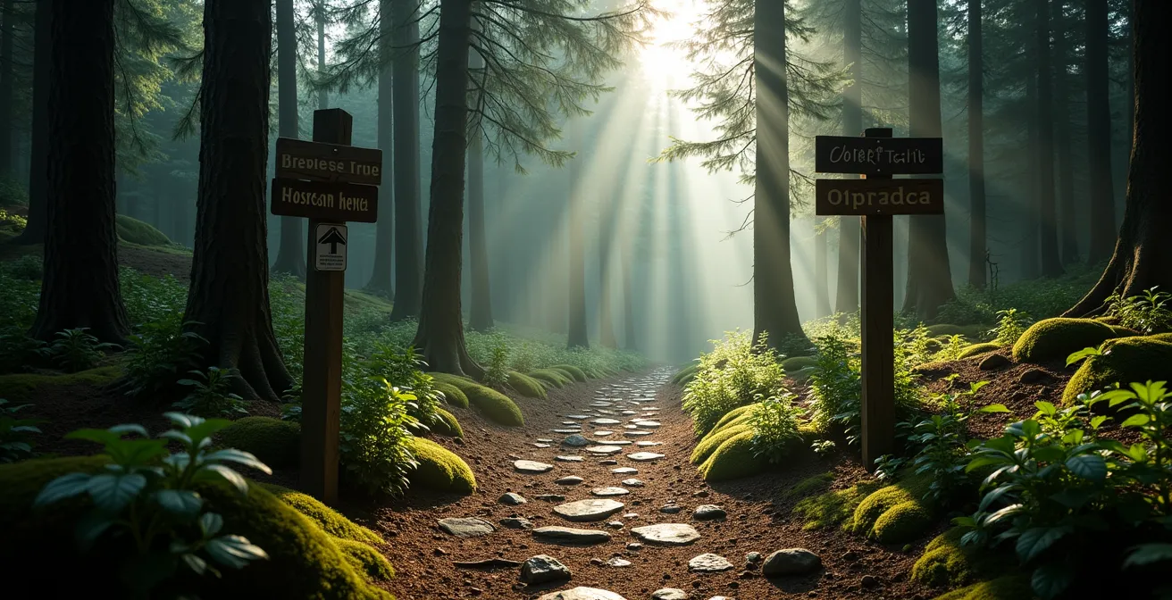 Wanderer entdeckt versteckten Pfad im deutschen Mittelgebirge