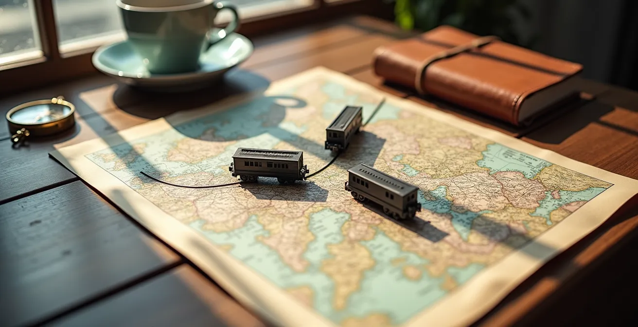 Reiseroute mit Zwischenstopp auf Deutschlandkarte visualisiert