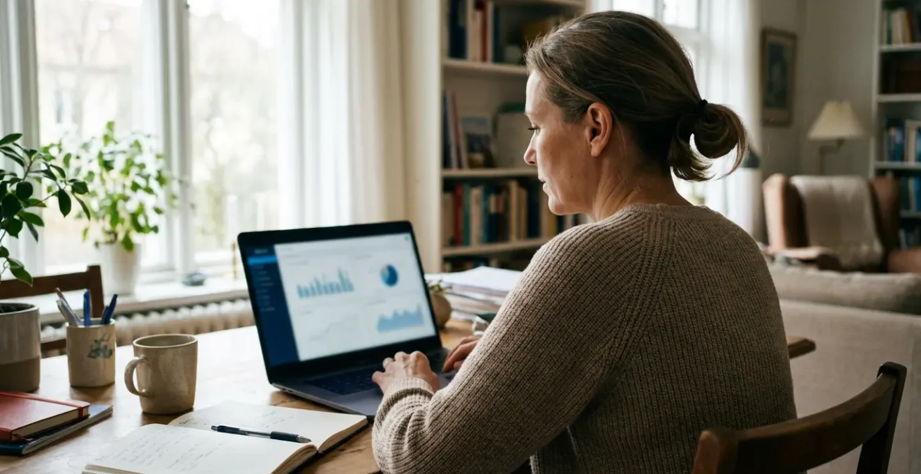 Professionelle Datenanalyse am Laptop – Schweizer Immobilienmarkt Kantonsvergleich